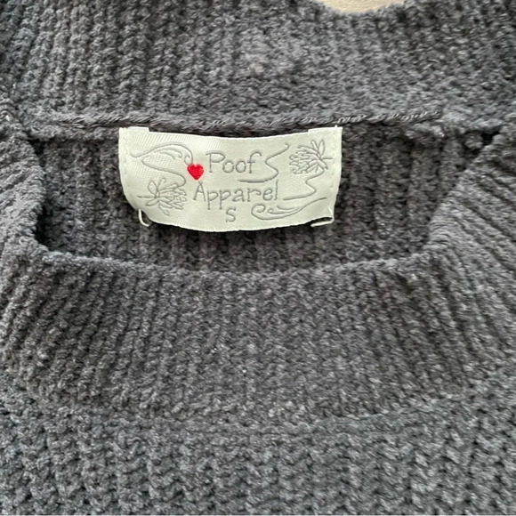 Navy Blue Poof  Apparel knit Sweater Size Small - Picture 3 of 5